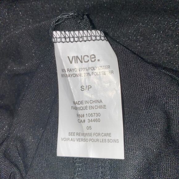 Vince Black White Colorblock V-Neck Long Sleeve Pullover Sweater Top Size Small - Picture 6 of 7